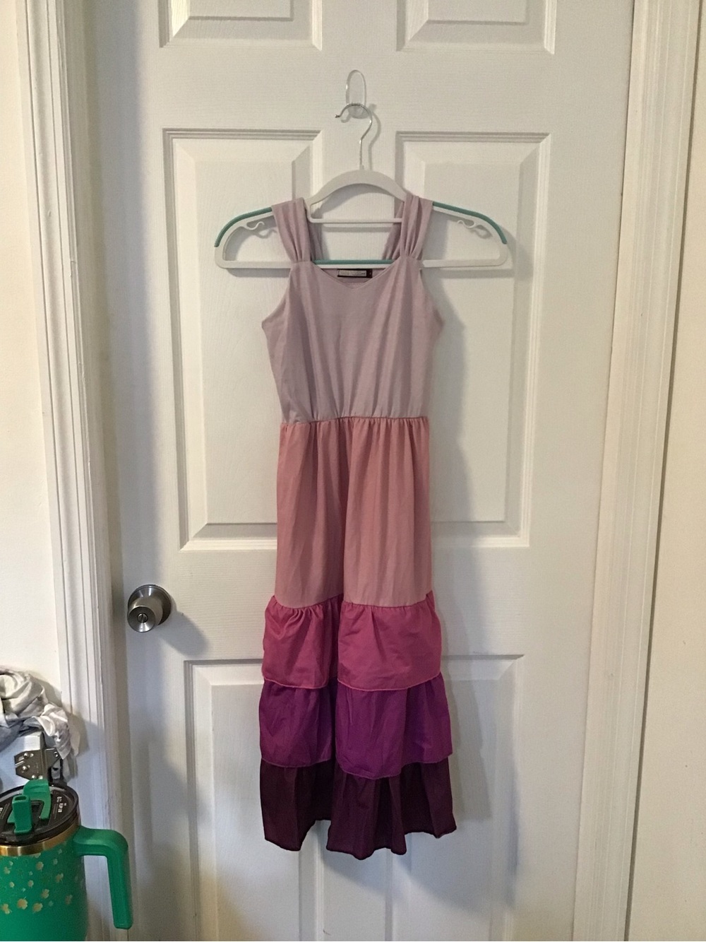 NWOT! Girls Sleeveless Ombre Tiered Maxi Dress in Pink
